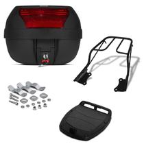 Baú Bauleto Para Moto 28 Litros Pro Tork Com Bagageiro Fazer 250 2009 Até 2014