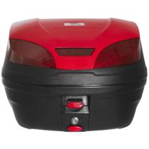 Baú Bauleto para Moto 30 Litros Smartbox 3 Universal Com Refletor Traseiro Vermelho BP-10VM - Pro Tork