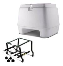 Baú Bauleto Pro Tork 80 Litros Branco + Suporte Moto Baú Bauleto Pro Tork 80 Litros Branco + Suporte Moto