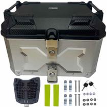 Baú Bauleto Traseiro 45 Litros Prata Lm Race