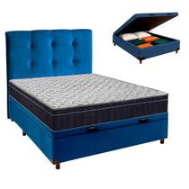 Bau Blindado+Colchão Casal Airtech 150 Ortobom+Cabeceira Bau Blindado+Colchão Casal Airtech 150 Ortobom+Cabeceira