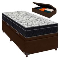 Bau Blindado Marrom com Colchão Airtech Solteiro 150 Ortobom Bau Blindado Marrom com Colchão Airtech Solteiro 150 Ortobom