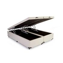 Baú box americano casal bi partido - sintético bege Baú box americano casal bi partido - sintético bege