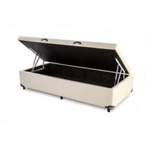 Baú box americano solteiro - sintético bege