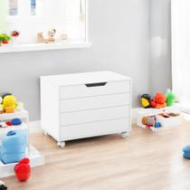 Bau Caixa De Brinquedos Toys Com Tampa E Rodizios Branco Bau Caixa De Brinquedos Toys Com Tampa E Rodizios Branco
