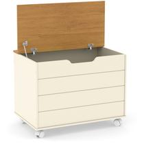 Bau Caixa de Brinquedos Toys off White Feijo