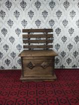 Baú Caixa De Lenha Rustic Style Adelin Pequena