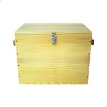 Bau Caixa Organizadora de Madeira Com Fecho Reforçada 33x28