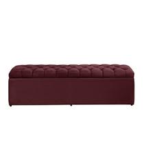 Baú Calçadeira Estofada Imperatriz 1,20 Cm Suede Marsala