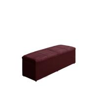 Baú Calçadeira Estofada Raissa 100 Cm Suede Marsala