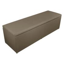 Báu Calçadeira Eva 140cm Suede Cappuccino - Vallisa Decor Báu Calçadeira Eva 140cm Suede Cappuccino - Vallisa Decor