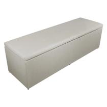 Báu Calçadeira Eva 90cm Suede Bege - Vallisa Decor