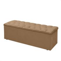 Baú Calçadeira Guarda Volumes Recamier Quarto Estofado Solteiro 90cm