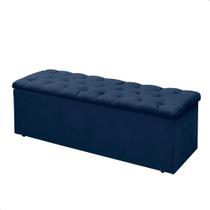 Baú Calçadeira Guarda Volumes Recamier Queen Size Quarto Estofado 160cm