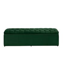 Baú Calçadeira Imperatriz 100 Cm Suede Verde Militar