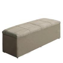Baú Calçadeira Recamier Estofada Raissa 100Cm Suede Diversas Cores