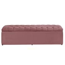 Báu calçadeira sapateira Dubai 1,58 Mt-Veludo Rosa