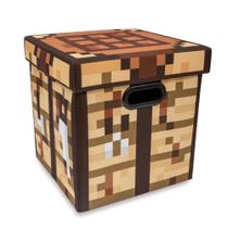 Baú de armazenamento, mesa de artesanato Minecraft, 33 cm com tampa