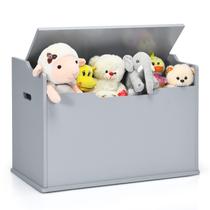 Baú de Brinquedos de Madeira Costzon Kids com Assento - Armazenamento Infantil