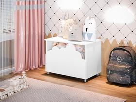 Baú de Brinquedos Nuvem Alegria Branco com 2 Luminárias - Divaloto