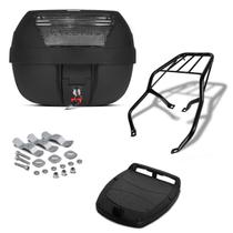 Baú De Moto 28 Litros Pro Tork Com Bagageiro Biz 125 2006 Até 2010