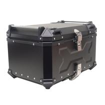 Bau de Moto Traseiro 60 Litros Universal Aluminio Anti-roubo Preto Cabem 2 Capacetes Bau de Moto Traseiro 60 Litros Universal Aluminio Anti-roubo Preto Cabem 2 Capacetes