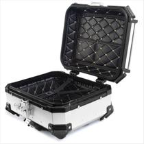Baú de Moto Traseiro Tronos 22L-T em Alumínio - Base Universal - 22 Litros - Forro em material sintético - Prata Baú de Moto Traseiro Tronos 22L-T em Alumínio - Base Universal - 22 Litros - Forro em material sintético - Prata