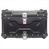 Baú de Moto Traseiro Tronos 60L-T-X em Alumínio - Base Universal - 60 Litros - Forro em material sintético - Preto