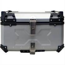 Baú de Moto Traseiro Tronos 65L-T-X em Alumínio - Base Universal - 65 Litros - Forro em material sintético - Prata Baú de Moto Traseiro Tronos 65L-T-X em Alumínio - Base Universal - 65 Litros - Forro em material sintético - Prata