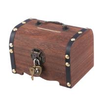 Baú de tesouro de madeira vintage Piggy Bank IMIKEYA para crianças Baú de tesouro de madeira vintage Piggy Bank IMIKEYA para crianças