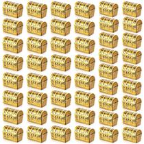 Baú de tesouro pirata Zhanmai Mini Gold Plastic 50 unidades Baú de tesouro pirata Zhanmai Mini Gold Plastic 50 unidades