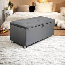 Baú Divã Luxo Bela Manu Organizador Multiuso p/ Quarto