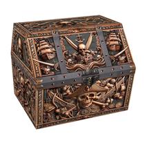 Baú do Tesouro PETCEE Pirate Skull 23x23,6x20cm em papelão