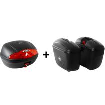 Baú Givi E450 45 Litros + Givi E21 Lateral 21l Universal Baú Givi E450 45 Litros + Givi E21 Lateral 21l Universal