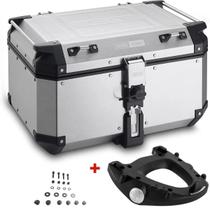 Baú Givi Monokey Traseiro Trekker Outback 58L Obkn58a Prata + Base M5 Givi