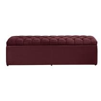 Baú Imperatriz 120Cm Calçadeira Estofada Suede Bordô Baú Imperatriz 120Cm Calçadeira Estofada Suede Bordô