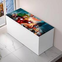 Bau Infantil para brinquedos e objetos MDF Heróis