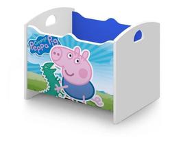 Baú Infantil Peppa George MDF Branco com Adesivo
