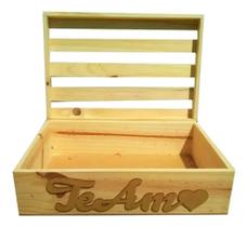 Baú Madeira Pinus P/ Cestas Presentes - Namoro Casamento Baú Madeira Pinus P/ Cestas Presentes - Namoro Casamento