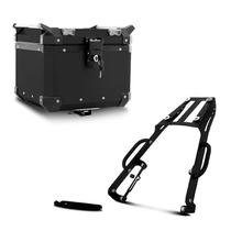 Baú Moto Alumínio Top Case 35 Litros + Bagageiro Super Adventure NC 700 e 750 2012 À 2018