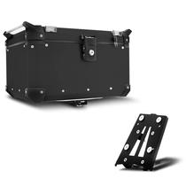 Baú Moto Alumínio Top Case 48 Litros + Base de Fixação Super Adventure DL 650 V-Strom 2014 À 2016