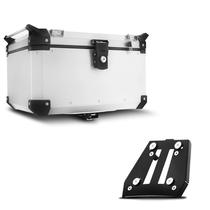 Baú Moto Alumínio Top Case 48 Litros + Base de Fixação Tiger 1200 2014 À 2018 Baú Moto Alumínio Top Case 48 Litros + Base de Fixação Tiger 1200 2014 À 2018