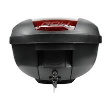 Baú Moto Gow 33L Bauleto Universal Organizador de Carga com Base de Instalação Preto com Lente Vermelha Ideal para Motoboy e Entregas Rápidas Baú Moto Gow 33L Bauleto Universal Organizador de Carga com Base de Instalação Preto com Lente Vermelha Ideal para Motoboy e Entregas Rápidas