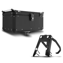 Bau Moto Top Case Roncar 56l + Base de Fixação Bmw F 800 2007/15 Preto
