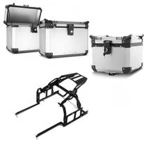 Bau Moto Top Case Roncar Kit Traseiro + Lateral Ténéré 250 2016 Alumínio Escovado Bau Moto Top Case Roncar Kit Traseiro + Lateral Ténéré 250 2016 Alumínio Escovado
