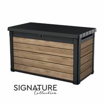 Baú Multiuso Textura Madeira - 380L Keter - Signature