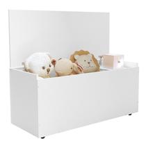 Baú Organizador Brinquedos Prático Branco em 100% MDF - JLB MOVEIS Baú Organizador Brinquedos Prático Branco em 100% MDF - JLB MOVEIS