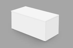 Baú Organizador Brinquedos Prático Branco em 100% MDF - JLB MOVEIS