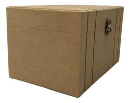 Baú Organizador Com Fecho Mdf 22x15x14