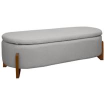 Baú Organizador de Sapatos Puff Thor 135cm Bouclé Cama Casal